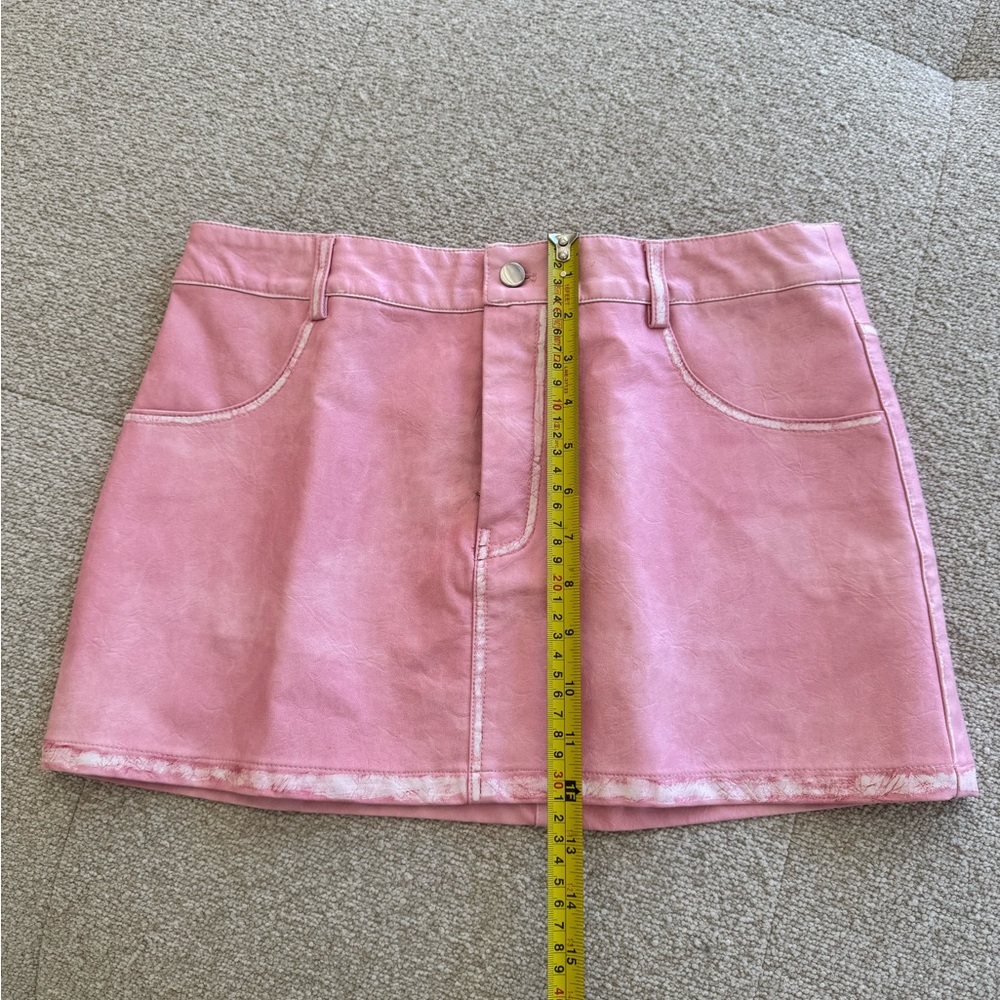 Lisa Says Gah x Polly Pocket Mariah Mini Skirt Pink Faux Leather Size S- NWOT - Picture 10 of 10